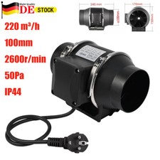 Ø100 mm Rohrlüfter Rohrventilator-Abluft Lüfter Ventilator Leise