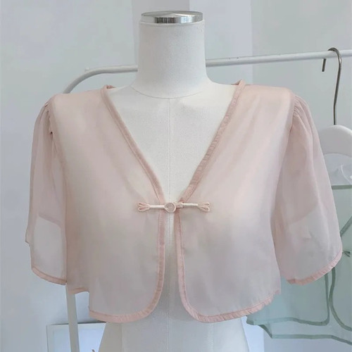 Damen chiffon bolero - chiffon,