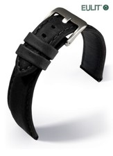 EULIT Rindleder Uhrenarmband Modell Montreal wasserfest schwarz 20 mm