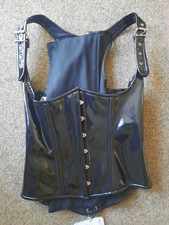 Korsett Schwarz Lack