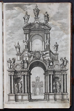 KRAUSS,HISTORISCHE BILDER BIBEL, 5 TEILE, 136 GANZSEITIGE KUPFERSTICHE, 1700,RAR