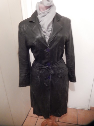 Lammleder mantel jacke trench - lammleder,