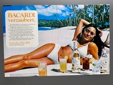 Bacardi verzaubert Frau Bikini Strand Rum retro 1972 Vintage Ad Werbung Reklame