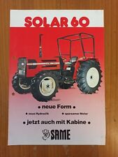 Prospekt SAME SOLAR 60   Broschüre Werbung Traktor Schlepper