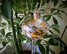 Durstkugel Wasserspender Glas Lauscha Blumentopf