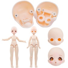 1/4 BJD Puppe 40cm Nackte Puppen Mädchen Nackter Körper Kopf Veränderbare Augen