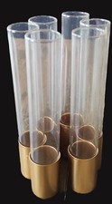 Röhrchen Vase Goldig Metall & Glas Blumenvase 6 Röhrchen Unterhalb Variabel Deko