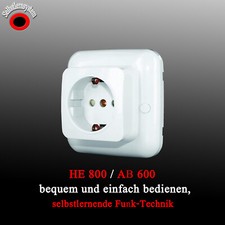 Funk Einbau Steckdose mit integriertem Schalter EIN AUS max. 2300 Watt HE881 