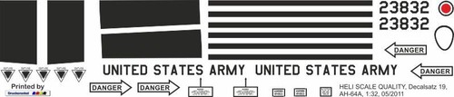 Decal 64a apache us army - 19,