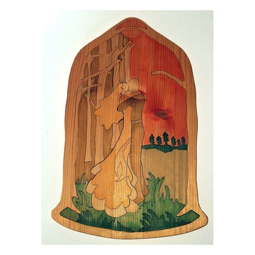 Holzbild intarsien puzzle - holzbild,