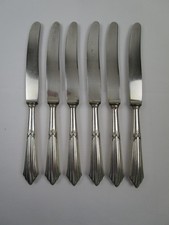 WMF / 900 / Fächermuster - 6 kleine Obstmesser / Dessertmesser - ca. 17,4 cm