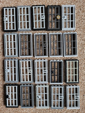 20x Lego 1x4x6 60596 grau Gefängnis Bars Türen City Friends MOC Konvolut