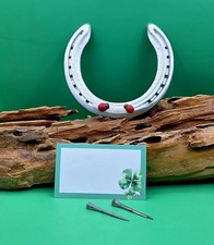 1  silbernes ALU Hufeisen mit