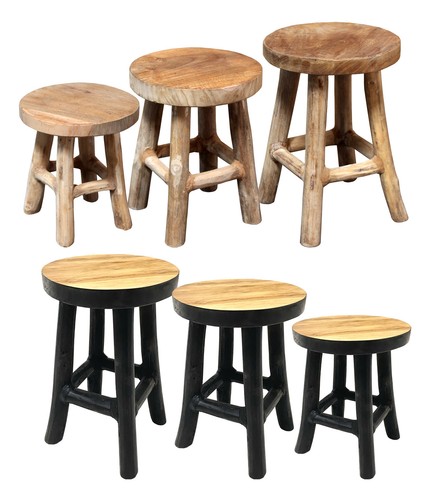 Teak holz pflanzen hocker - teak,