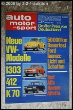 AMS Auto Motor Sport 17/72 Ford Taunus 1600 GT Alfa Romeo Alfetta