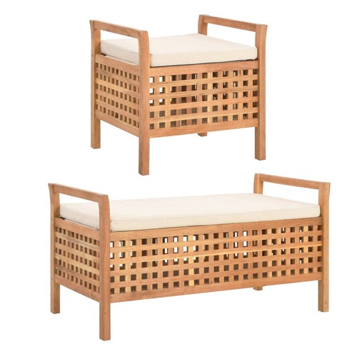 Holz sitzbank mit - holz, stauraum