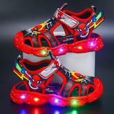 Disney Kinder Sandalen Marvel Spiderman Baby Jungen LED Schuhe Sommer Hausschuhe