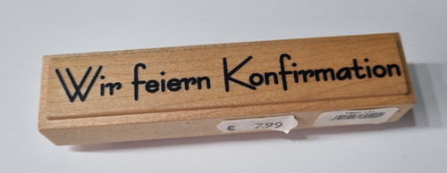 Holzstempel wir feiern - -,