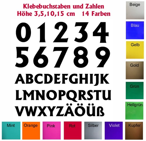 Aufkleber buchstaben zahlen - buchstaben,