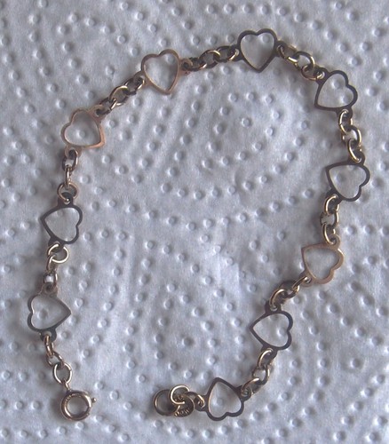 Vergoldetes herzchen armband - vergoldetes,