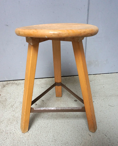 Vintage hocker schemel holz - vintage,
