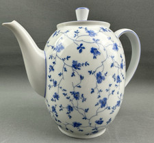 ✅ Arzberg FORM 1382 BLAUBLÜTEN Kaffeekanne H 19cm 1,4 Liter geblümt Porzellan