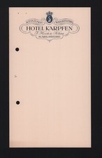KARLSRUHE, Getränkekarte Weinkarte Speisekarte blanko 1920, Hotel Karpfen Wein