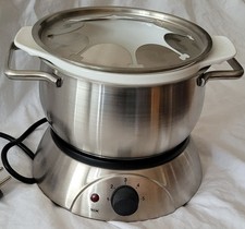 TCM Elektrisches Fondue  1000 W inkl. Keramiktopf für Käse- oder Schokofondue