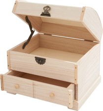 Holz Kästchen Runddeckeltruhe