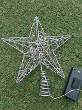 * CASALUX LED Tannenbaumspitze* Metallspitze silber* Warmweiß * NEU*