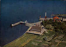 STADE Luftaufnahme ~1965 Gaststätte Elbkate, Stadersand vom Flugzeug aus color