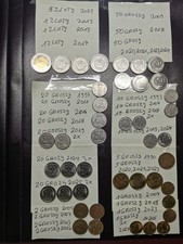 KonvolutvonPolen 5u.1Zloty u. 50, 20, 10, 5,2u.1 Groszy 42 Münzenfüreinen Preis