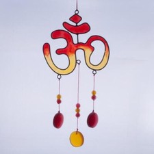 Suncatcher "OM" rot gelb ca