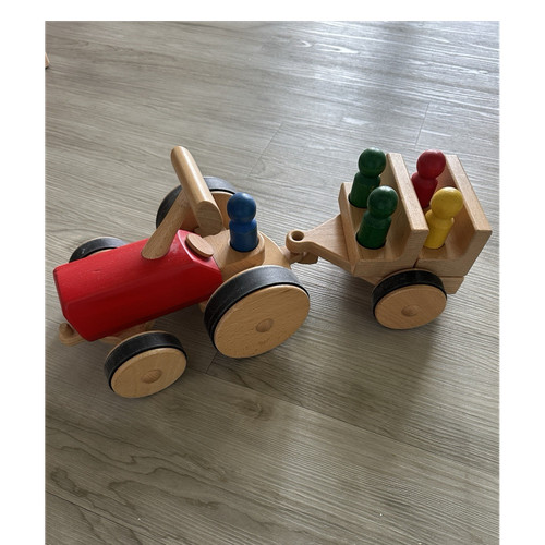 Nic holz traktor mit anhänger - holz-traktor,