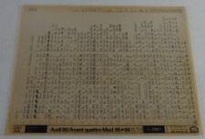 Microfich Teilekatalog Audi 80