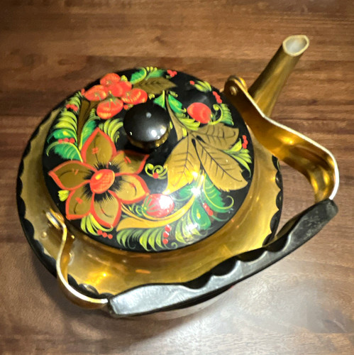 Vintage chochloma wasserkessel - vintage,