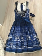 Dirndl in blau-silber von