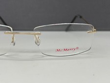 Mc Merry Brille Herren Damen Gold randlos groß New York Berlin NP:230€
