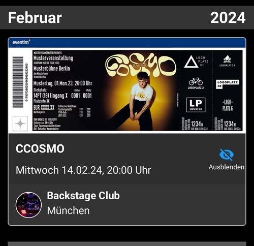 Konzert tickets ccosmo - tickets,