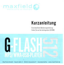 Kurzanleitung für Maxfield G-Flash 512 MP3-Player 
