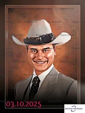 Larry Hagman--3D5A- -Druck auf Postkarte ohne Autogramm