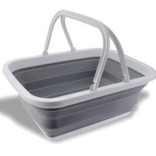 Faltbarer Wäschekorb 10L Grau