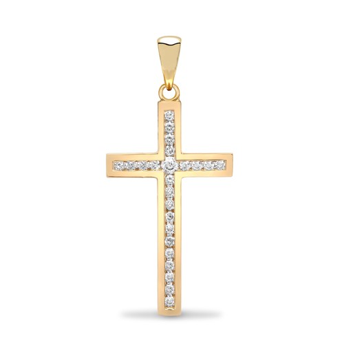Kreuz anhänger gelbgold - anhänger, 9