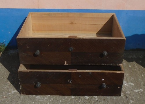 Alte schubladen holz kasten - 2,