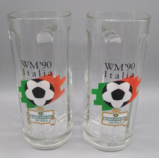 WM-90 Italy Fussball Karlsberg UR-Pils Glaskrüge 2St Germany