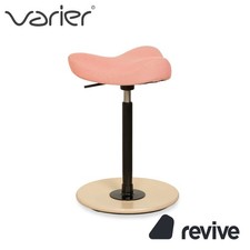 Varier Move Sitz-Steh Hocker Stuhl Rosa Korall Revive 524 Basis Natur Braun