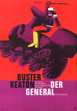 Der General ORIGINAL A1 Kinoplakat gerollt Buster Keaton / ART: HANS HILLMANN