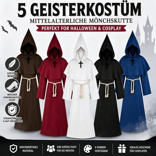 Mittelalter mönchskutte robe - mittelalter,