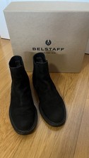 BELSTAFF Leder Chelsea Boots Stiefeletten Stiefel Schwarz Gr 39
