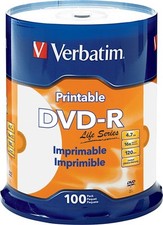 100 VERBATIM Life Series DVD-R